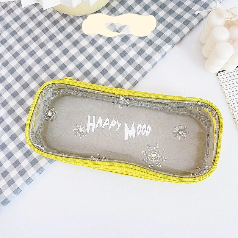 Wholesale Custom Printed Transparent Pencil Case Pencil Pouch Bag For Students