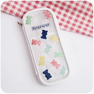 TPU Transparent Pencil Case Multi-Function Ins Small Portable Female Student Girl Pencil Case