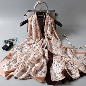 Fashion new female dual-use long air conditioning shawl silk satin shawl travel beach scarf shawl