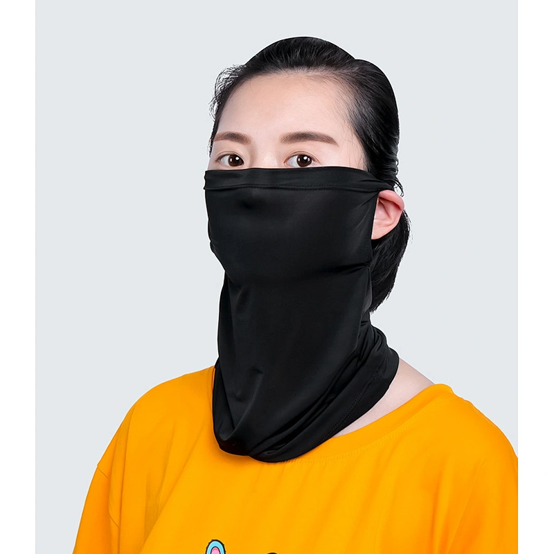 Outdoor Summer Pure Breathable UV Protection Polyester Veil Scarves Bandana For Women