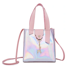 Shining Laser PU Single Shoulder Women Leather Handbags Holographic Crossbody Bag