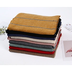 Lovers Style Korean Winter Men Women Knitted Clip Color Versatile Simple Woolen Scarf