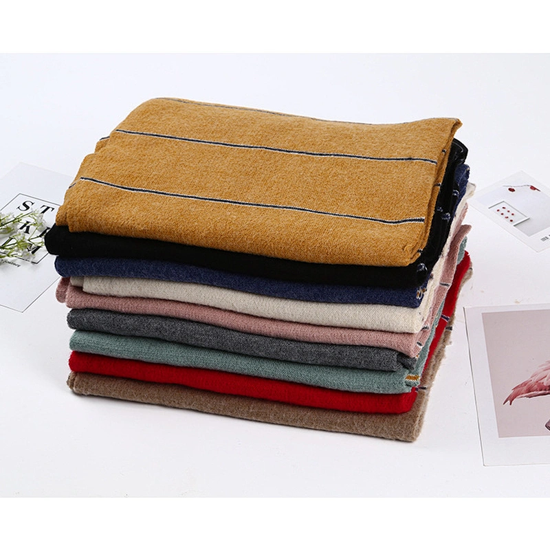 Lovers Style Korean Winter Men Women Knitted Clip Color Versatile Simple Woolen Scarf