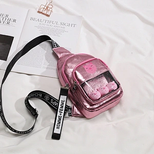 Fashion Holographic Leather Women Chest Bag Custom Design Laser Bag Sling Shoulder Bag