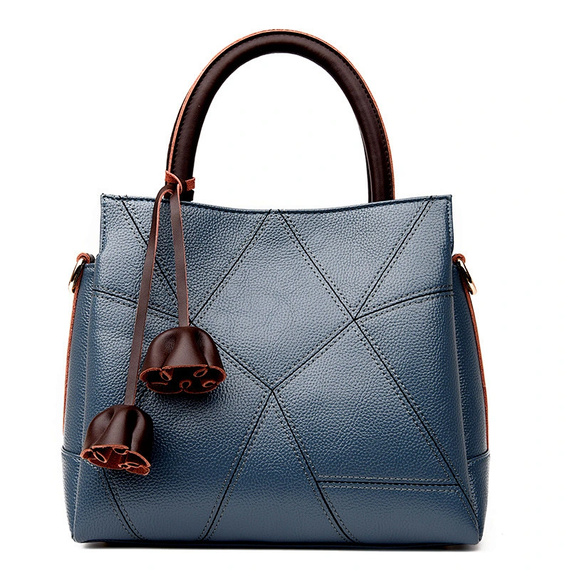 2020 Best Selling Custom PU Leather Large Handbags For Women Tassel Flower Handle Bags