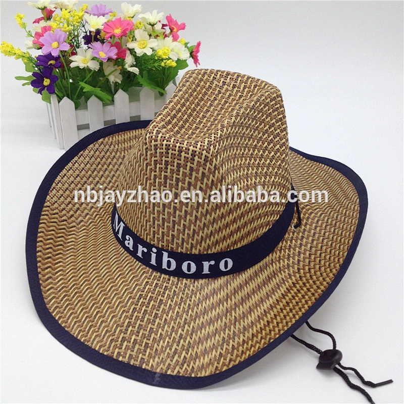 2020 Top sale Farmers wholesale cowboy mexican sombrero mat Wide brim grass straw hats