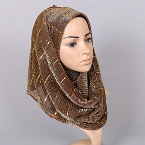 2020 Fall New Ladies Scarf Corduroy Sequined Scarf Headscarf Islamic Hijab Autumn Winter Headscarves