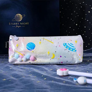Creative Planet Quicksand Pencil Case Waterproof Gorgeous Stationery Box Laser Pencil Case