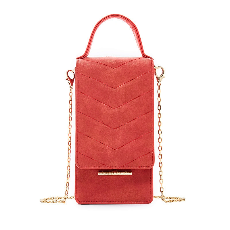 Wholesale Ladies Shoulder Bag Fashion Multifunctional Messenger Bag PU Chain Ladies Mobile Wallet