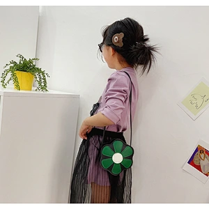 2020 New Spring Fashion Single-Shoulder Mini Hand Bag Girl Pu Leather Children School Flower Cross Body Bag