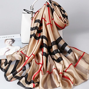 Wholesale 2020 Spring Summer Silk Scarf Women Thin Shawl Outer Wear Korean Style Wild Scarf