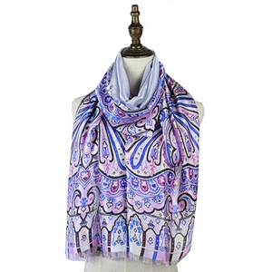 Spring and summer retro printed wild beach scarf ladies chiffon georgette shawl long scarf