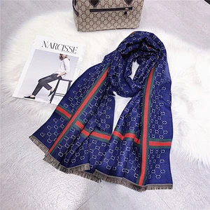 2020 New Cashmere Scarf Female Autumn Winter Letter CC Warm Dual-Use Long Shawl