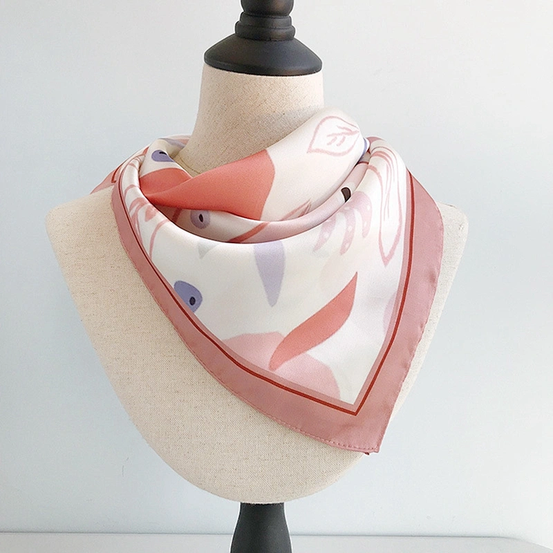 Wholesale Summer Silk Scarf Small Square Scarf Female Headband Multi-Function Trend Original Chic Small Silk Scarf