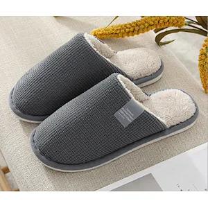 Cotton slippers women's thick-soled winter household home couples indoor warmth non-slip male home floor slippers