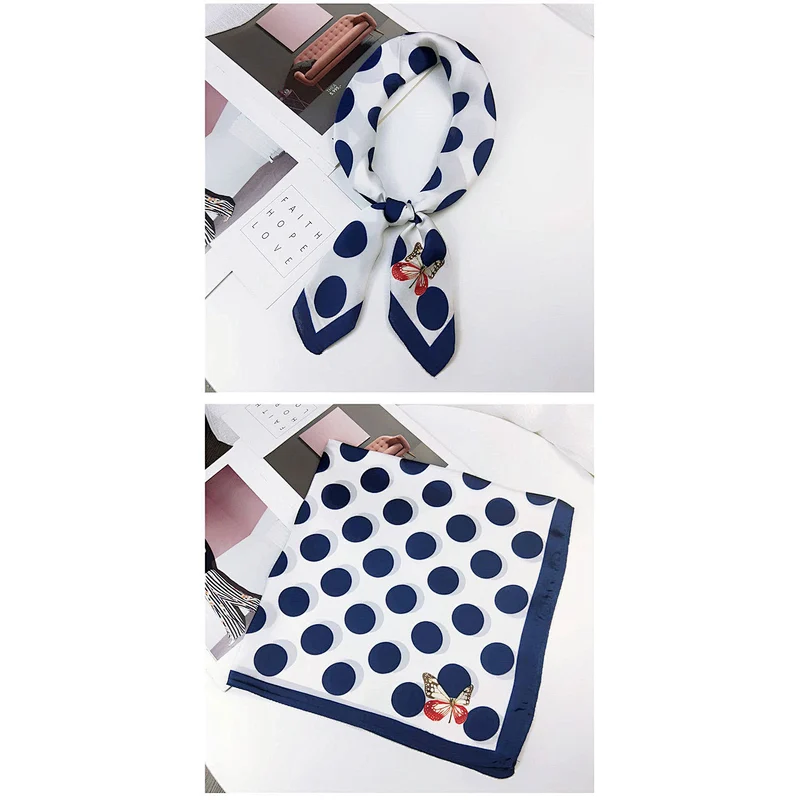 New wave polka dot small square female spring and summer wild decoration literary small square scarf
