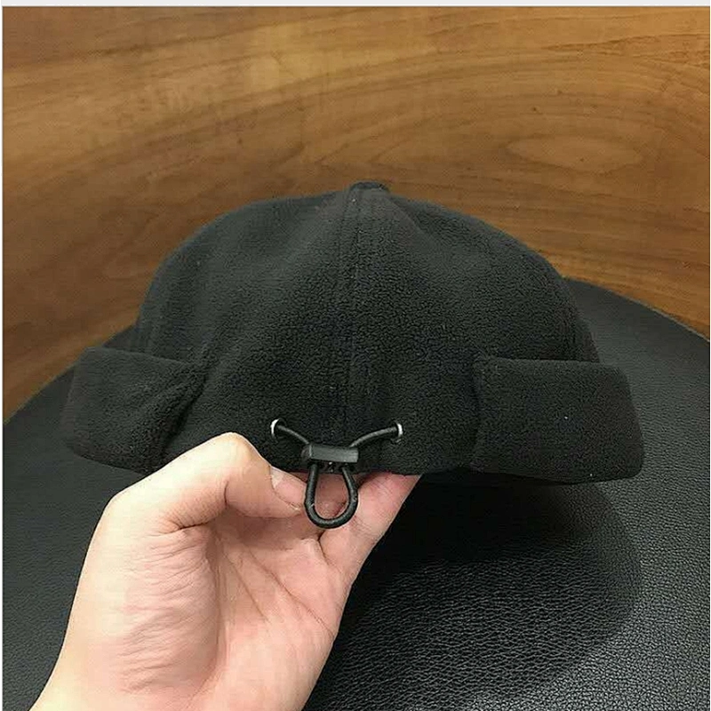 Wholesale Custom Brimless Hat Solid Baseball Cap Mens Fleece Brimless Landlord Hat
