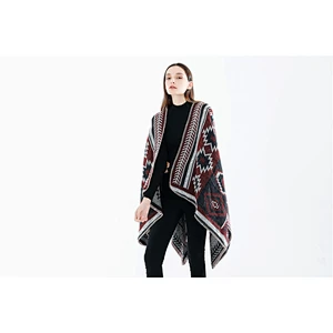 2020 Factory Direct Thick European American Style Cross Diamond Geometric Pattern Cashmere Big Shawl