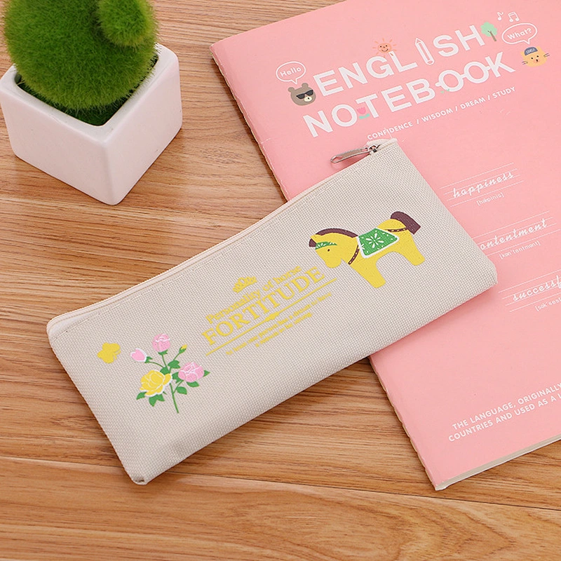 Wholesale Big Capacity Canvas Cheap Promotional Oxford Student Pencil Case