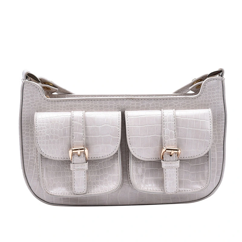 Retro Crocodile Pattern Simple Underarm Bag 2020 Summer New One Shoulder PU Leather Bag