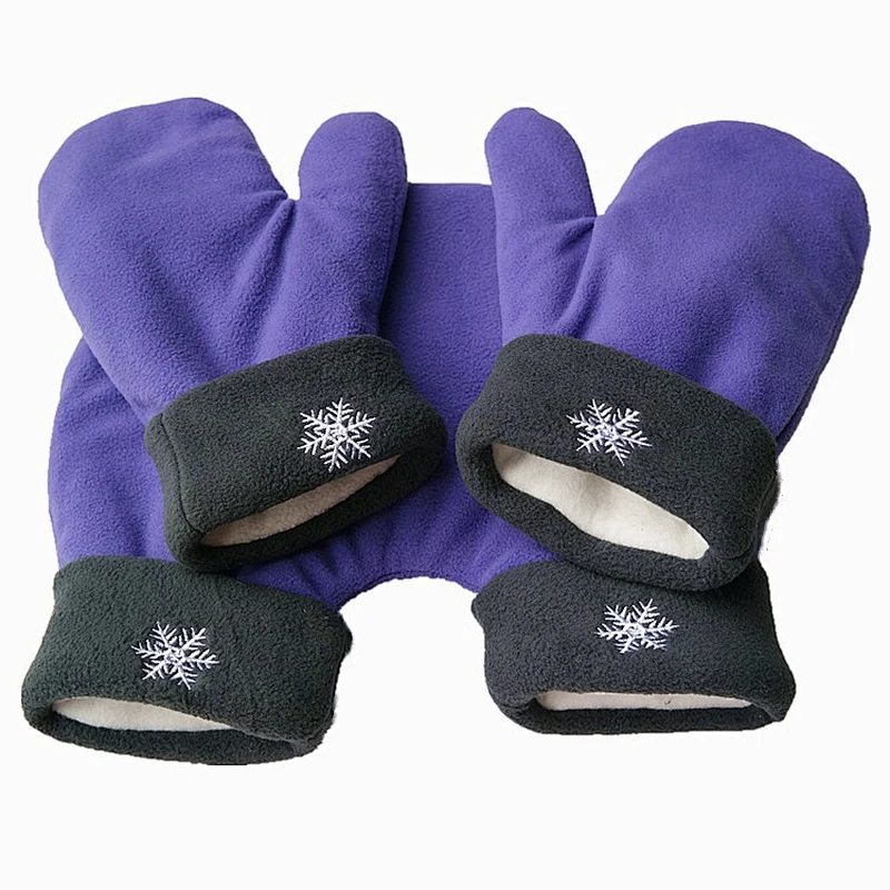 Creative Romantic Boy Girl Sweet Hand In Hand Gloves Thicken Double Gloves Christmas Couple Gift Gloves