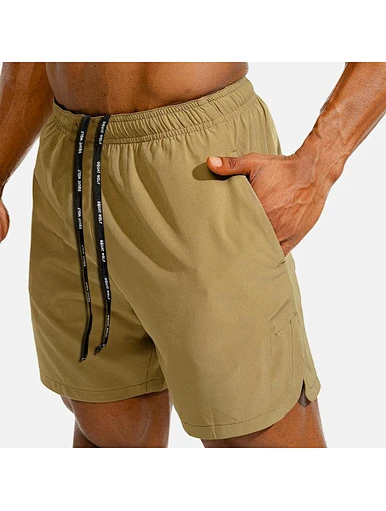 MERRY Men Jogger Gym Wear Drawstring Quick Dry Elastic Waist Fitness Shorts Men