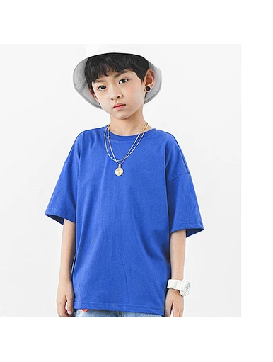 MERRY  baby kids oversize cotton plain solid color tshirt