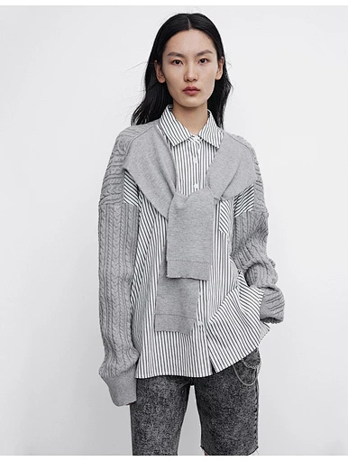 MERRRY Women's loose knit T-shirt