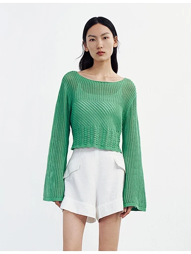 MERRY Women's Pullover thin knit T-shirt
