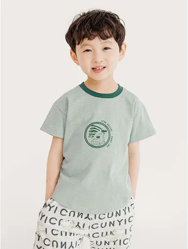 MERRY Toddler Boys Deer & Slogan Graphic Tee