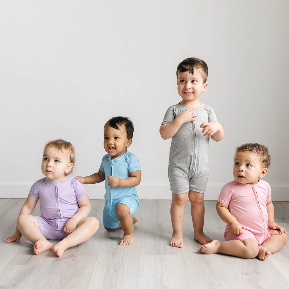 MERRY baby Grows short sleeve baby playsuits bamboo/spandex baby rompers
