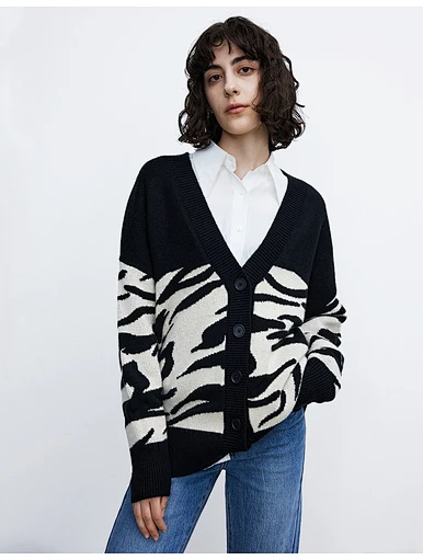 MERRY Women's loose sweater knitted coat