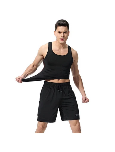 MERRY Men Tracksuit Set 2022 Summer Excise Clothes Gym Fitness Tank Top Shorts Suit
