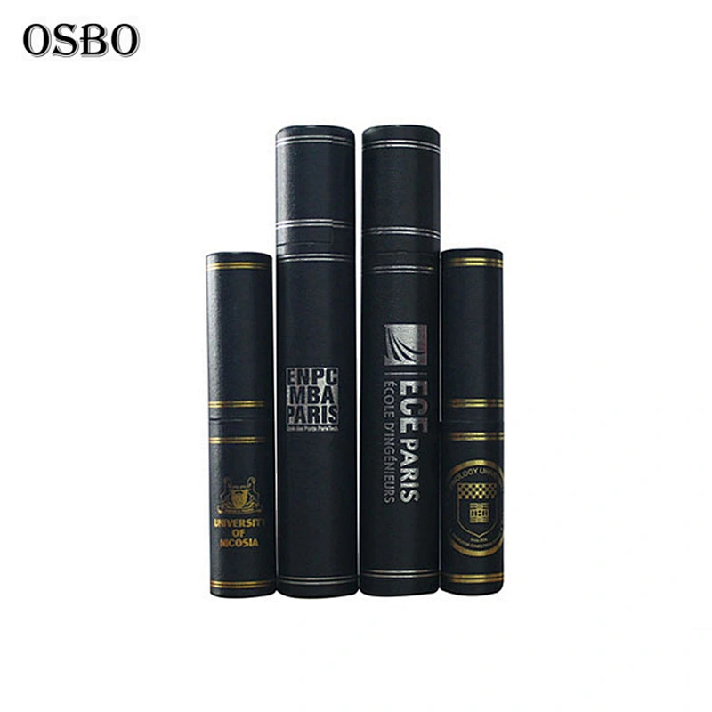 Us/Uk Logo Diploma Paper For Graduation Printing Leather Certificate Tubes