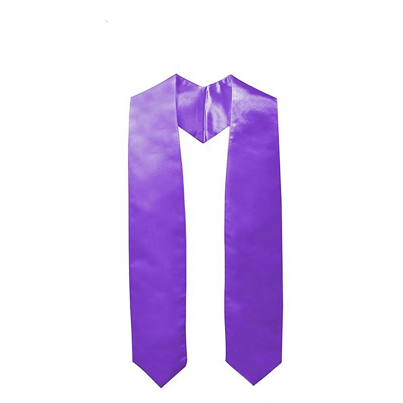 2019 Hot Sell High Quantity Purple Plain Graduation Stole