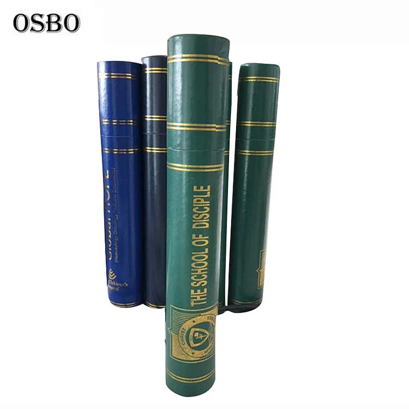 Cardboard Diploma PU Certificate Tube Scroll Holder For University 5*32cm