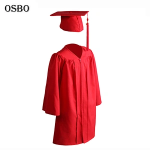 2019 Red wholesale  children Cheap graduation gown set with cap