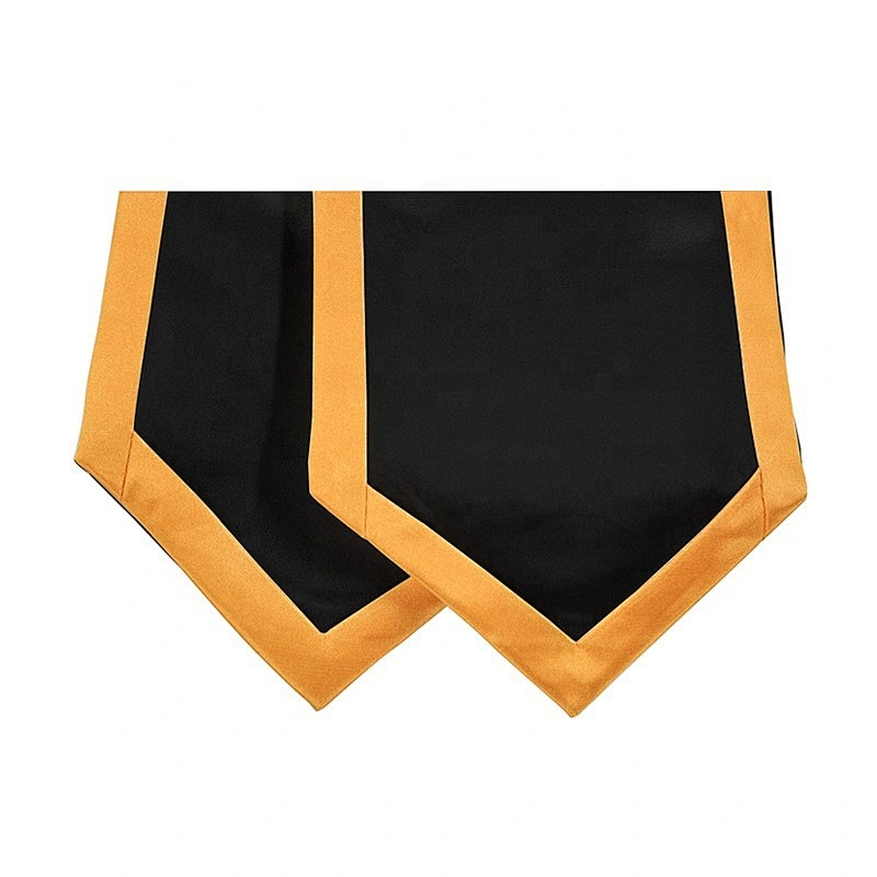 Hot sell Golden With Black Graduation stole and Sash for adult