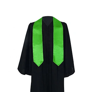 2019 Hot Sell High Quantity Light Green Plain Graduation Stole