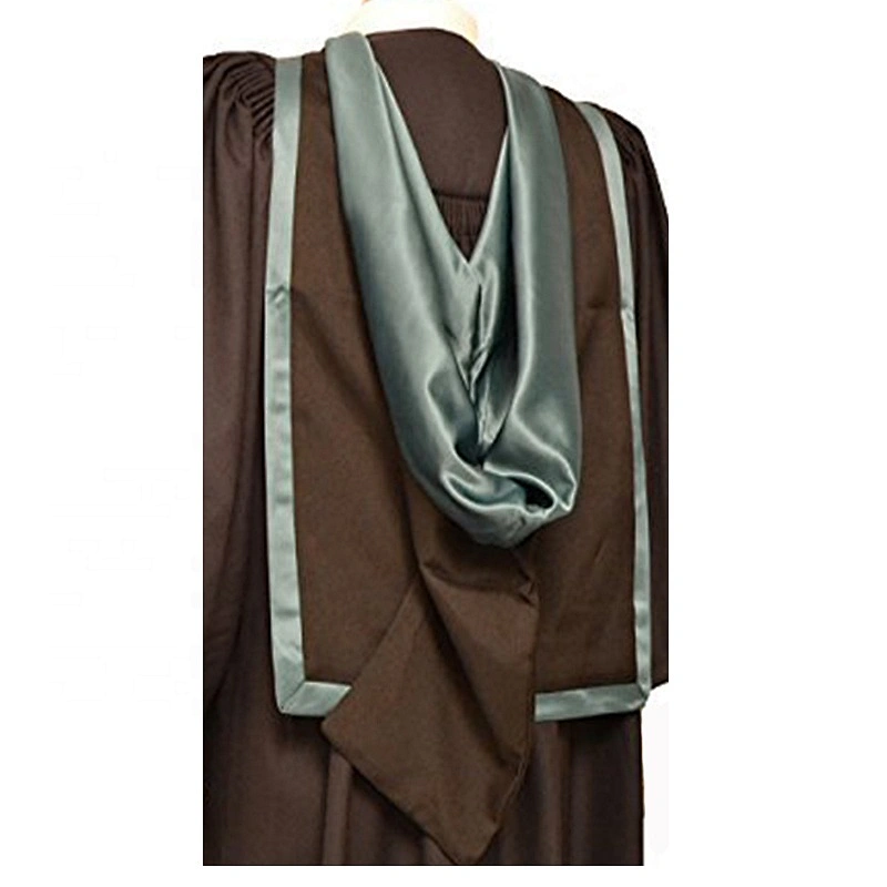 OEM UK style master style matte black graduation hood  and cloak