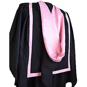 OEM UK style master style matte black graduation hood  and cloak