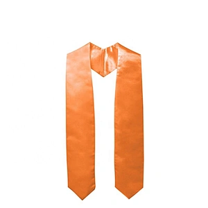 2019 Hot Sell High Quantity Orange Plain Graduation Stole