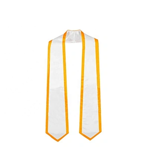 Wholesale Golden With white Graduation stole and Sash for adult