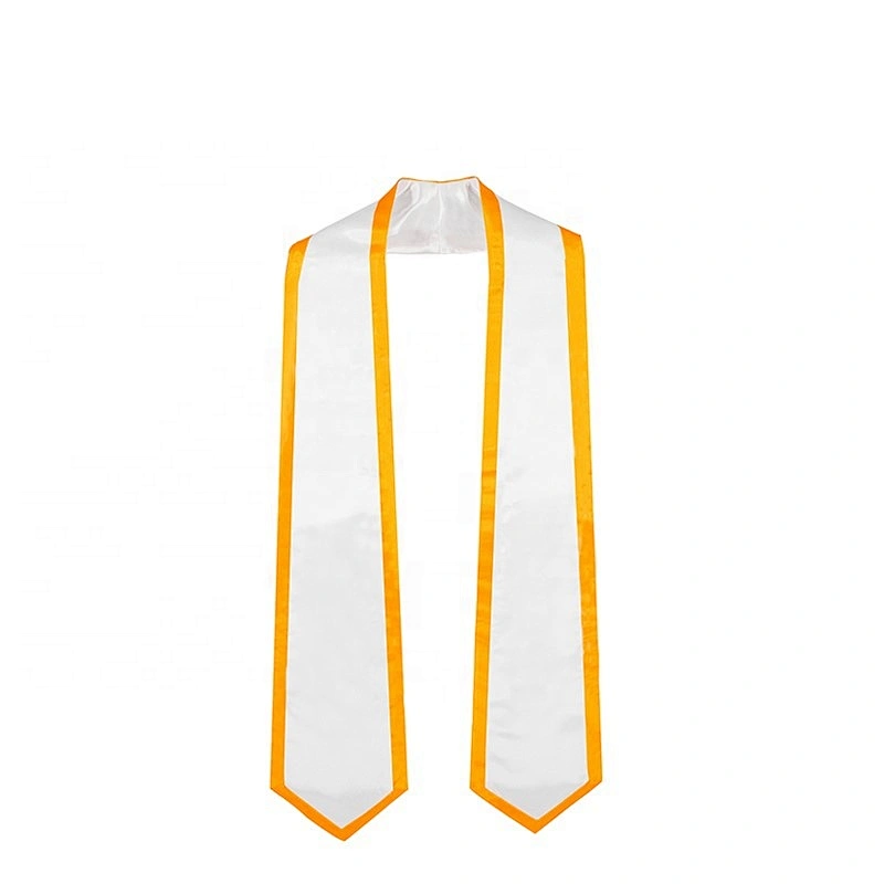 Wholesale Golden With white Graduation stole and Sash for adult