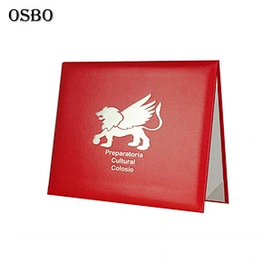 Low Price Best Selling Pu Leather Certificate Holder Diploma Cover