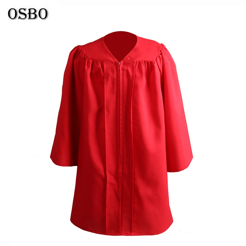 2019 Red wholesale  children Cheap graduation gown set with cap