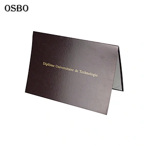 New Diploma University Leather Customizable Logo Certificate Holder Cover