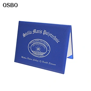 Black Degree Leather A4 Diploma Holder Folder Certificate Cover