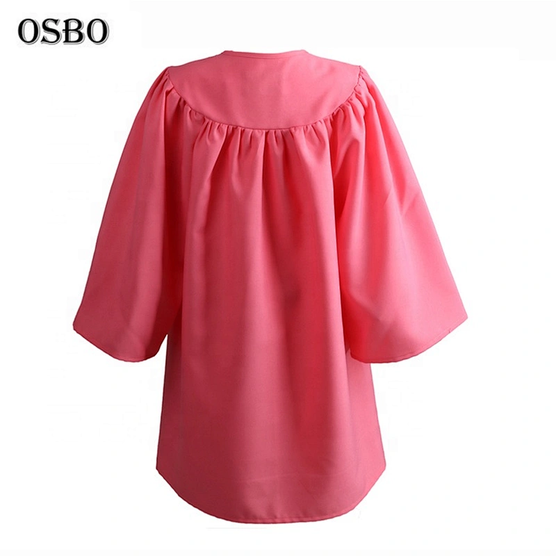 2019 Pink wholesale hot sell children graduation gown robe set with cap