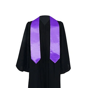 2019 Hot Sell High Quantity Purple Plain Graduation Stole